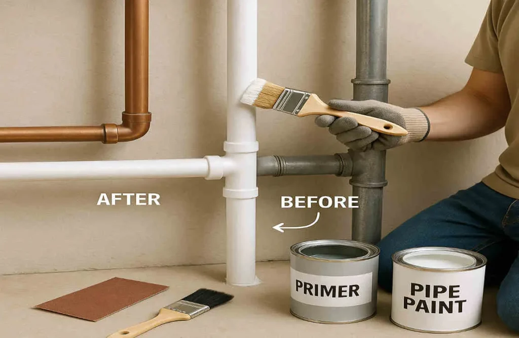 can you paint house plumbing pipes