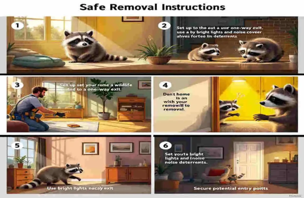 how to get raccoon out of house