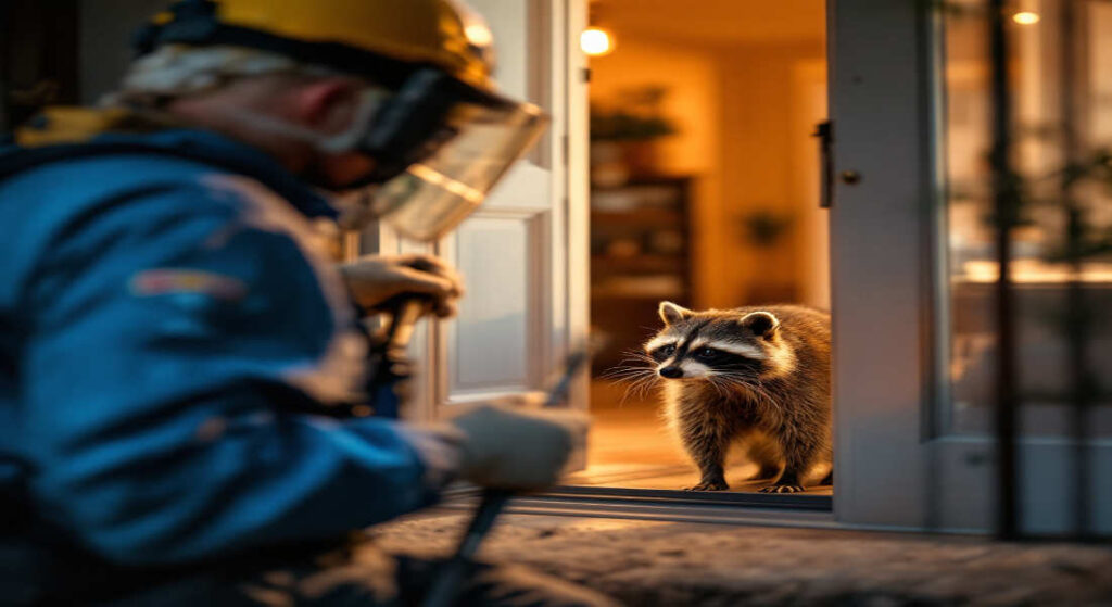 how to get raccoon out of house