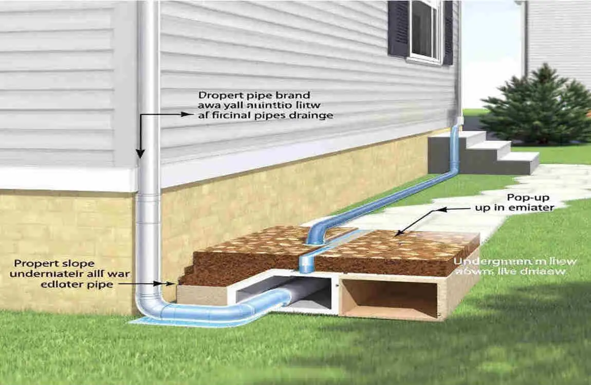 how to drain downspout water away from house