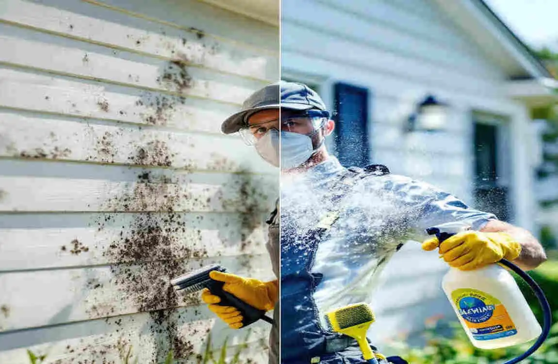 how to remove mold from house siding