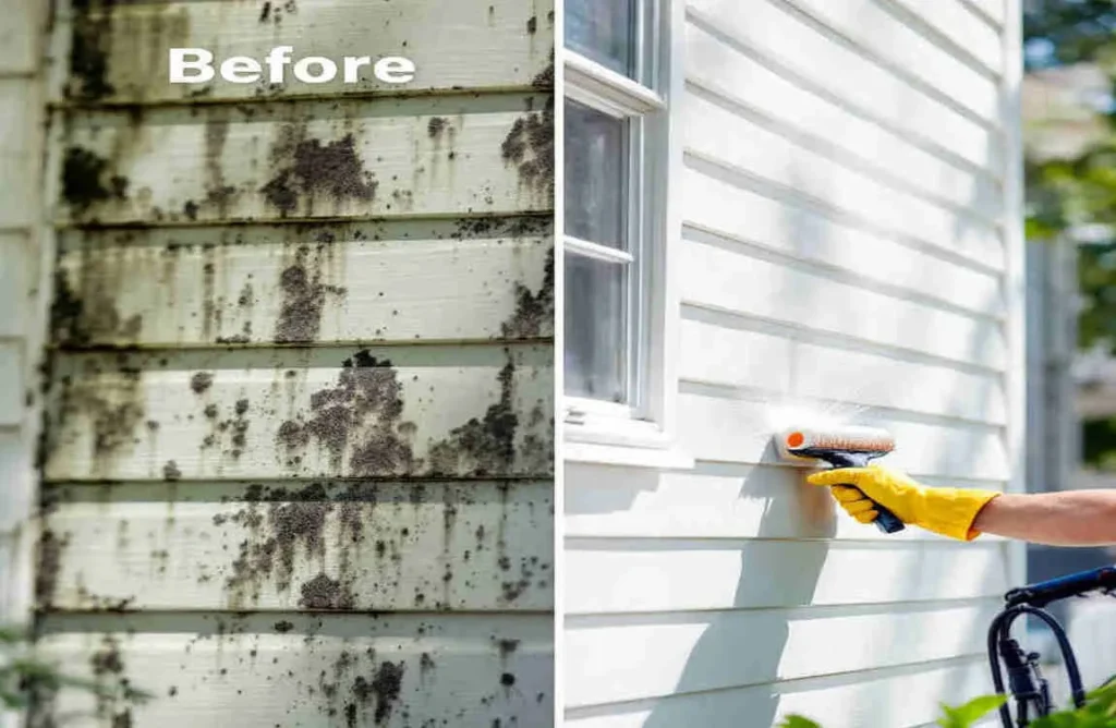 how to remove mold from house siding