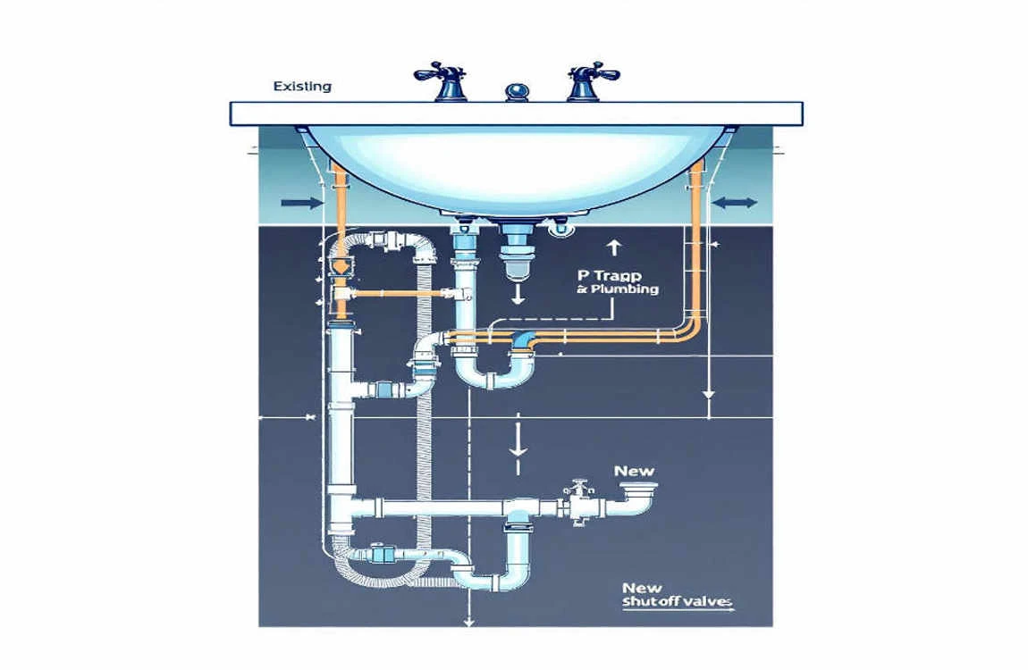 how to move house bathroom sink plumbing