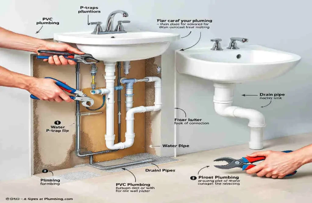 how to move house bathroom sink plumbing