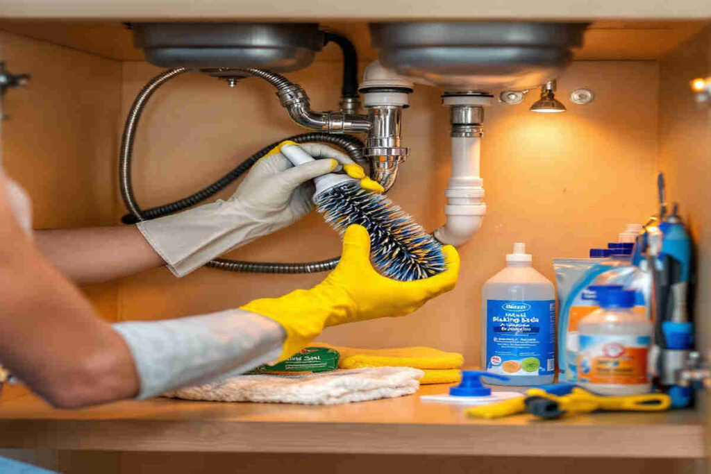 how to clean plumbing pipes at home