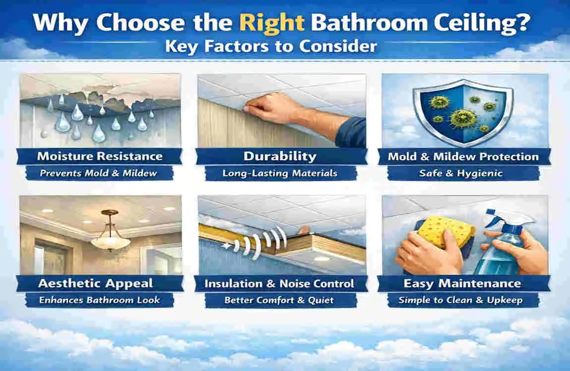 10 Types of House Bathroom Ceilings: Modern Designs, Pros, Cons