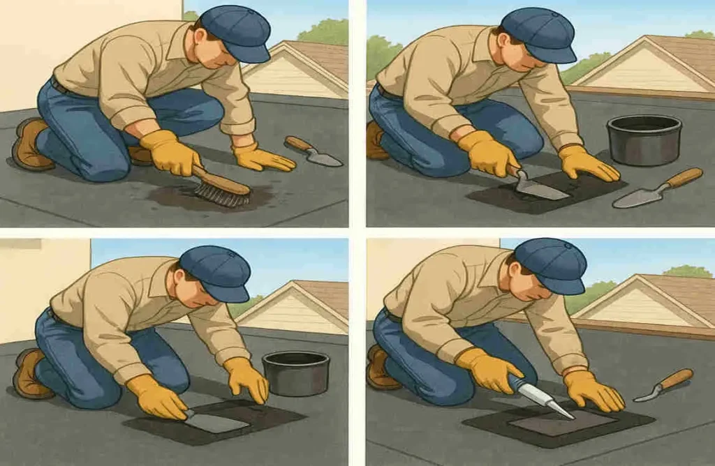 how to patch a flat roof