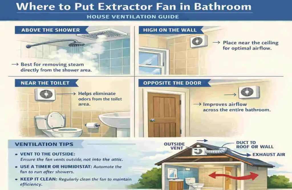 Where to Put Extractor Fan in Bathroom: House Ventilation Guide