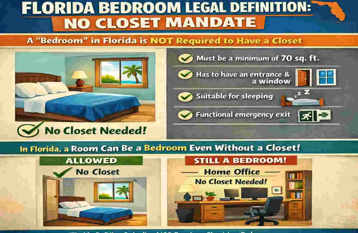 Does a Bedroom Home Have to Have a Closet in Florida? Legal Rules & Buyer Tips