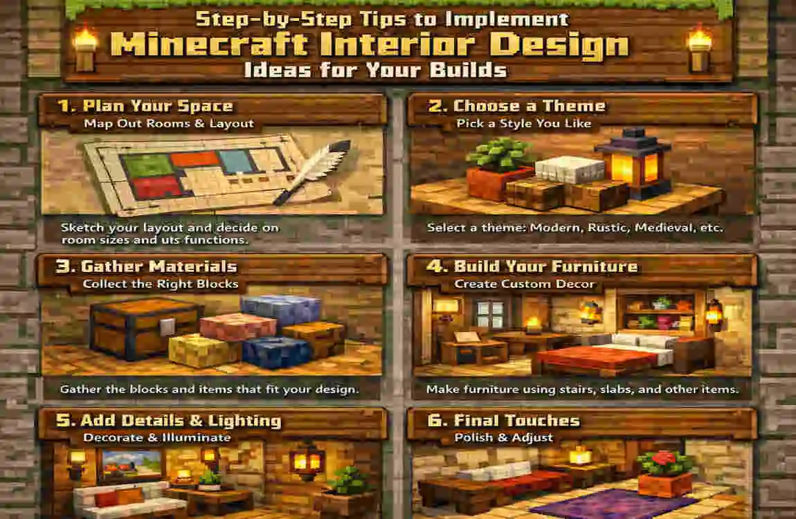 Minecraft House Interior Design: 15 Cozy Modern Ideas