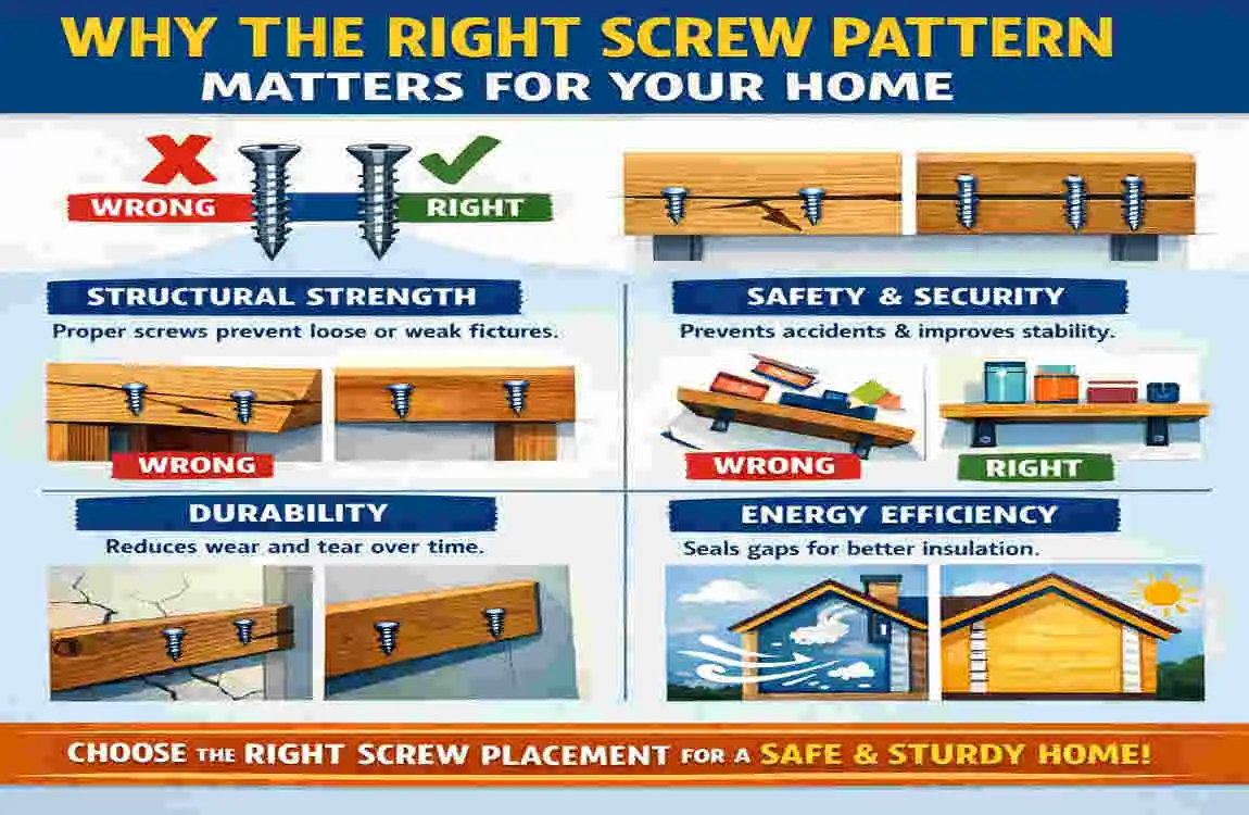 screw pattern for house metal roofing