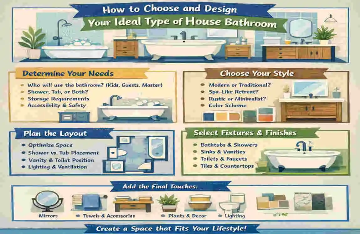 10 Types of House Bathrooms: From Compact Powder Rooms to Luxe Spa Retreats