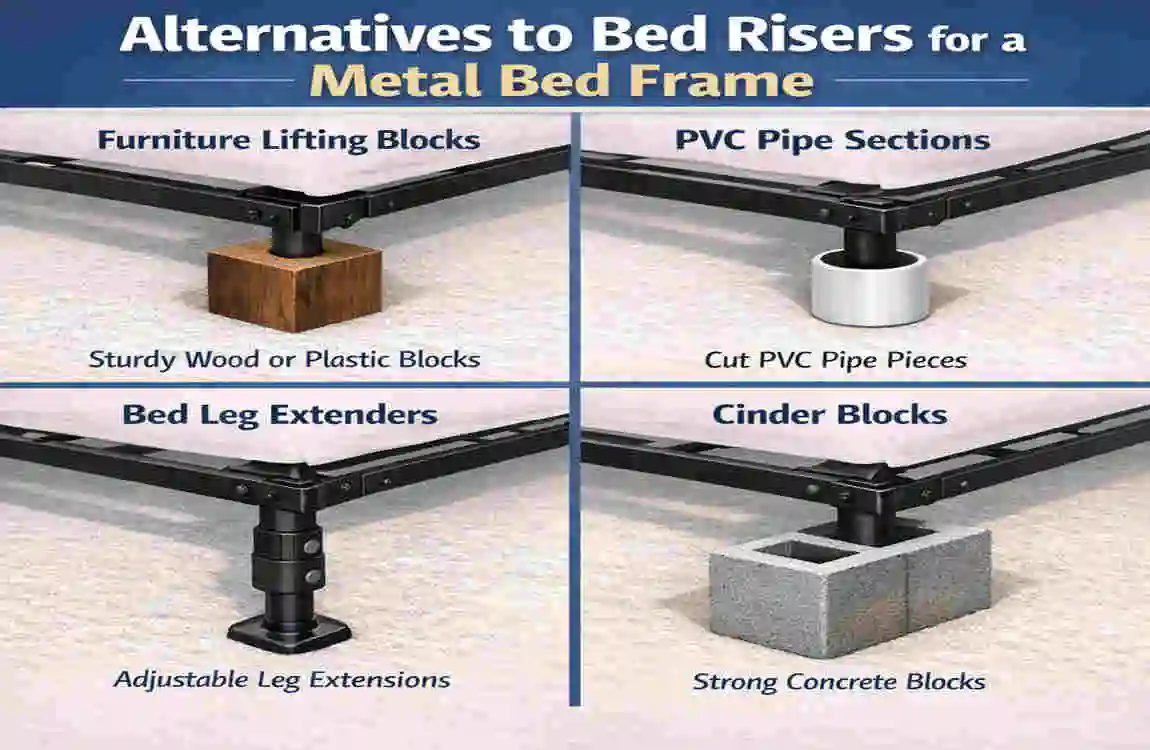 Can Bed Risers House with Metal Frame Transform Your Small Bedroom?