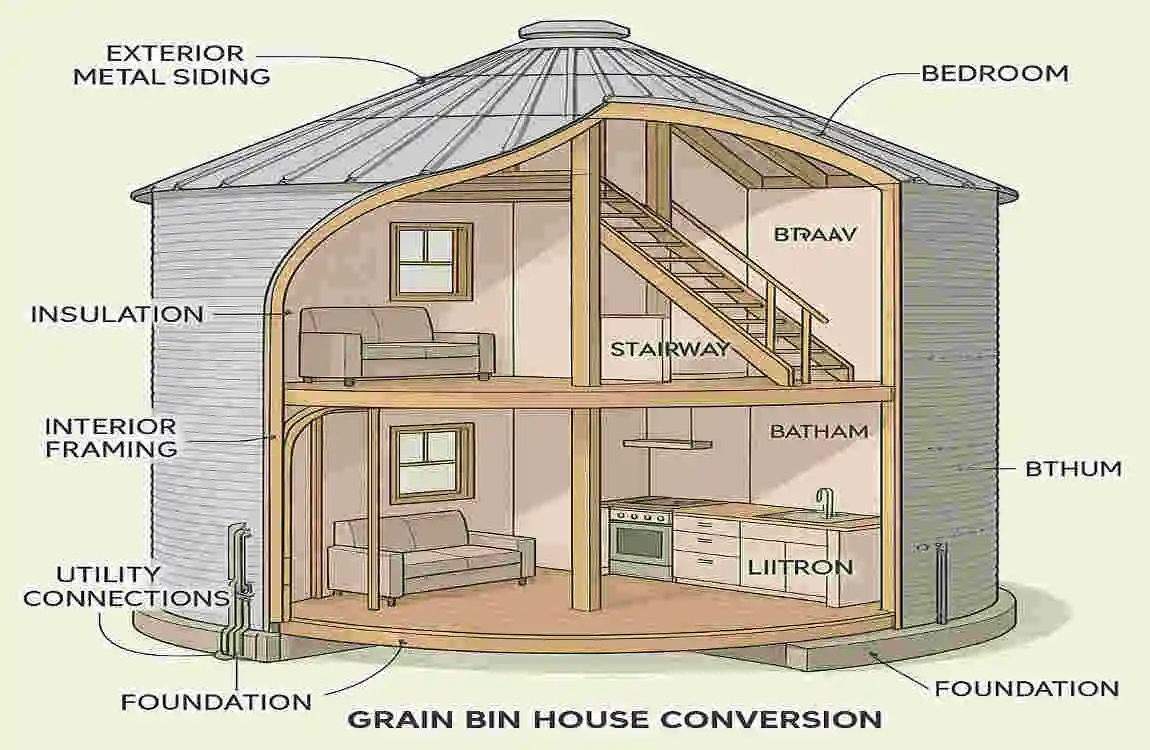 grain bin house interior