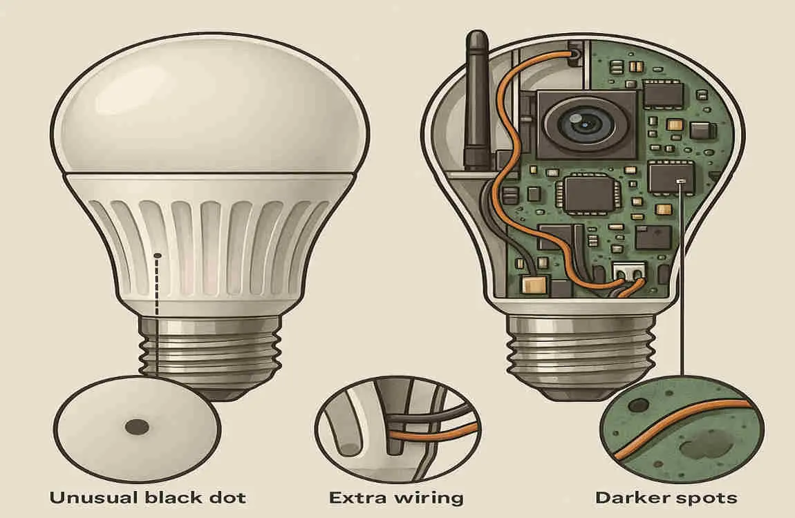 how to tell if a light bulb is a camera