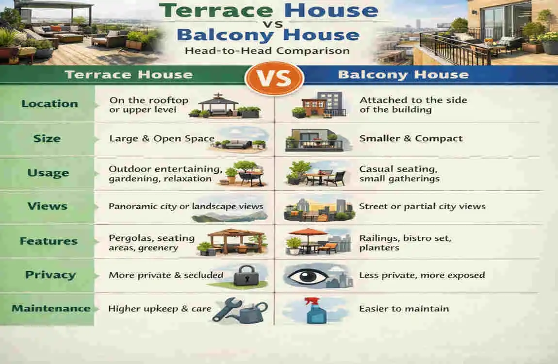 Terrace House vs Balcony House: Which Wins for Modern Outdoor Living
