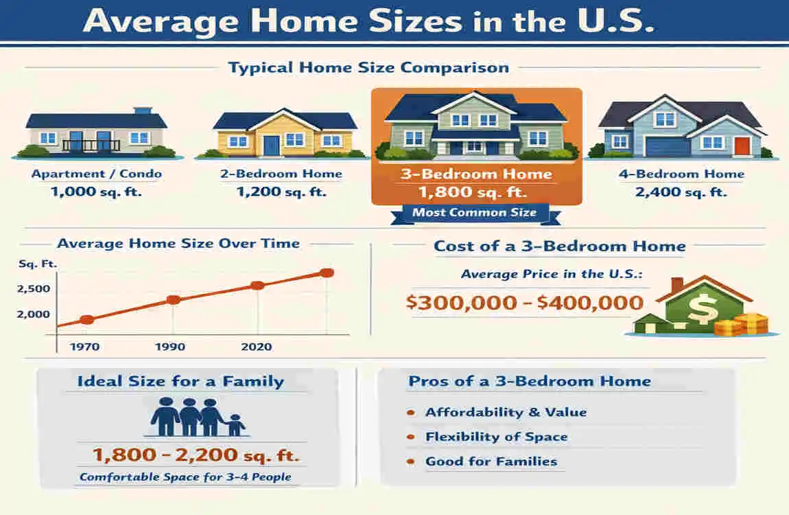 Average Square Footage of a 3-Bedroom House: US Trends, Costs & Ideal Sizes