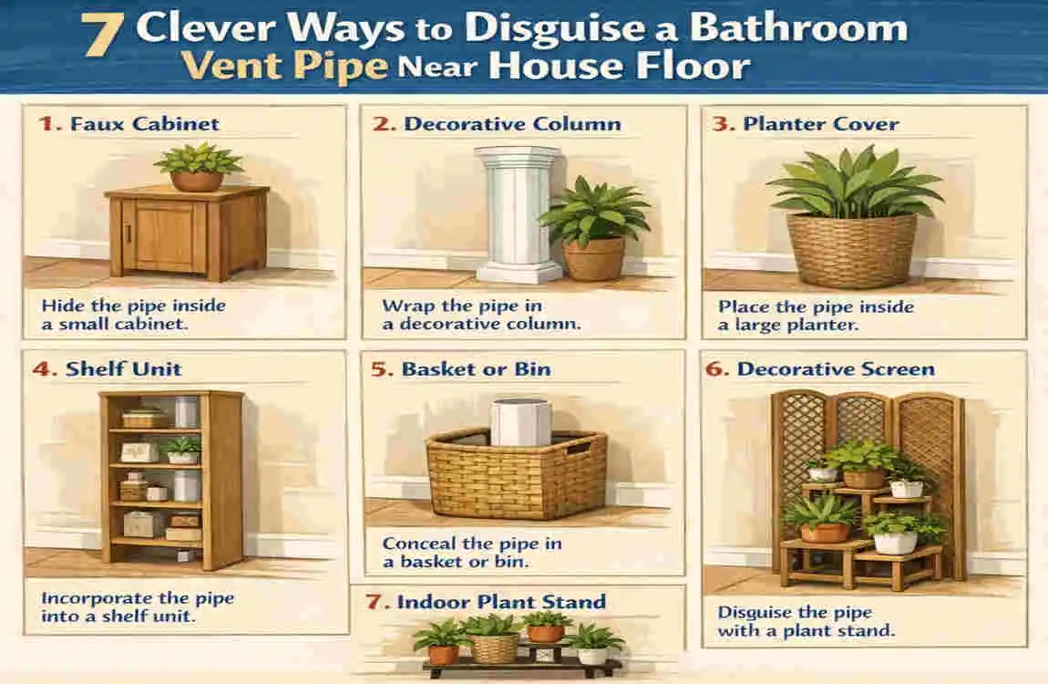 Hide Bathroom Vent Pipe on Floor House: 7 Clever Disguises