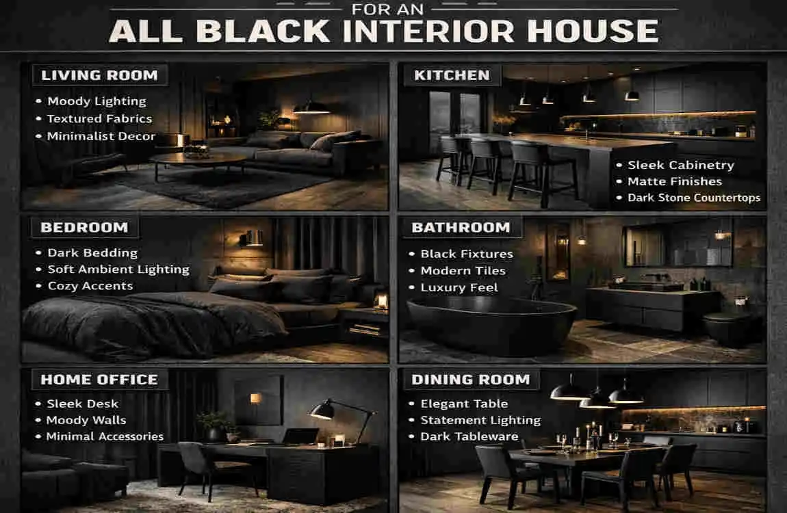 All Black Interior House Ideas: 25 Stunning Designs for a Moody, Luxe Home
