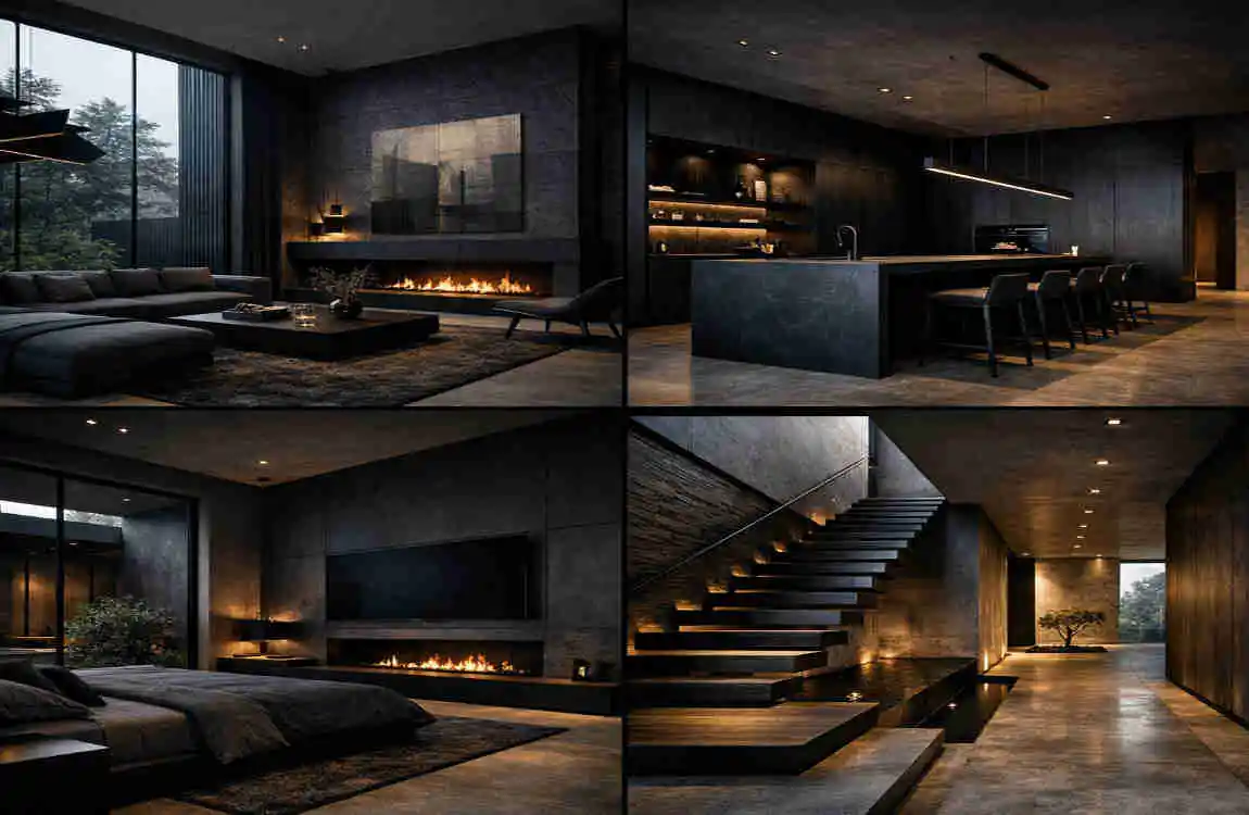 Dark Modern House Interiors: Moody Luxe Trends for Bold, Cozy Homes
