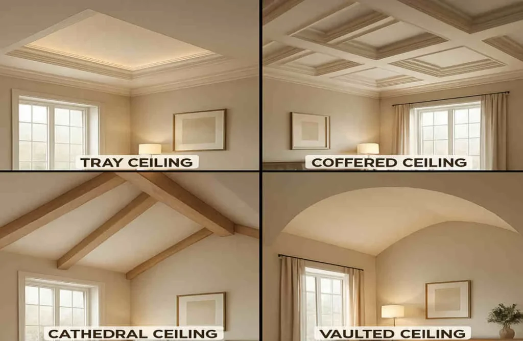 types of house ceilings