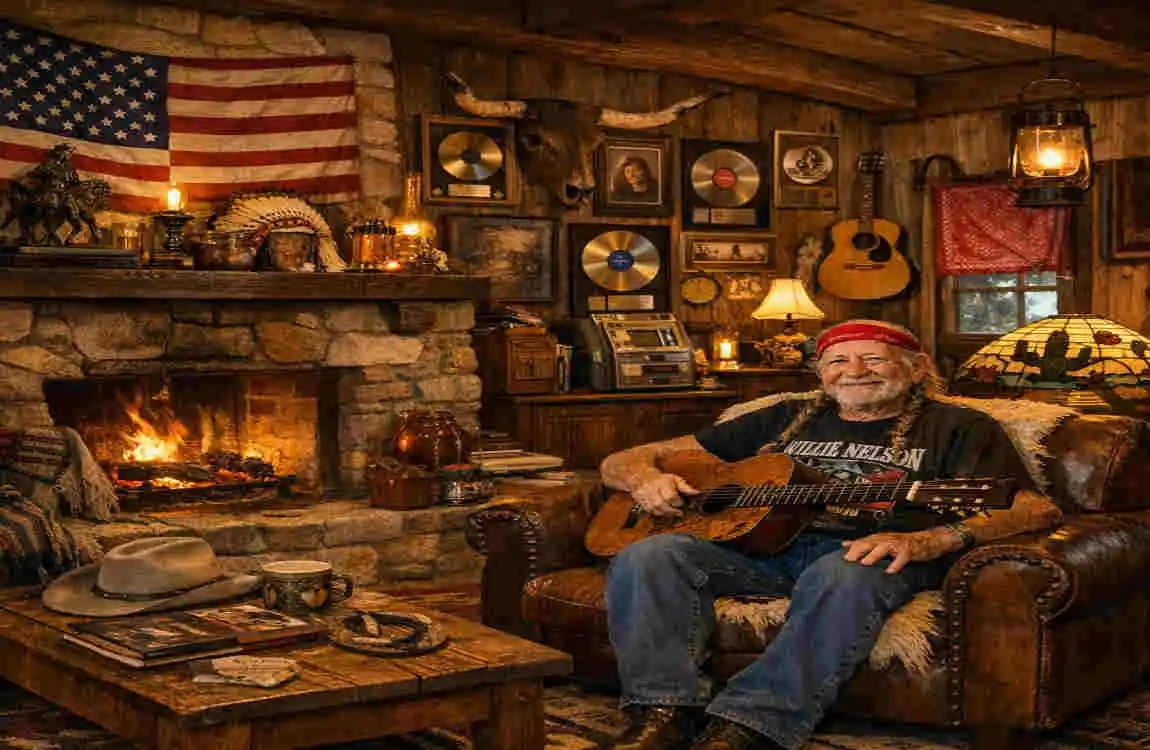 Inside Willie Nelson's Iconic House Interior: Tour of Rustic Texas Luxury