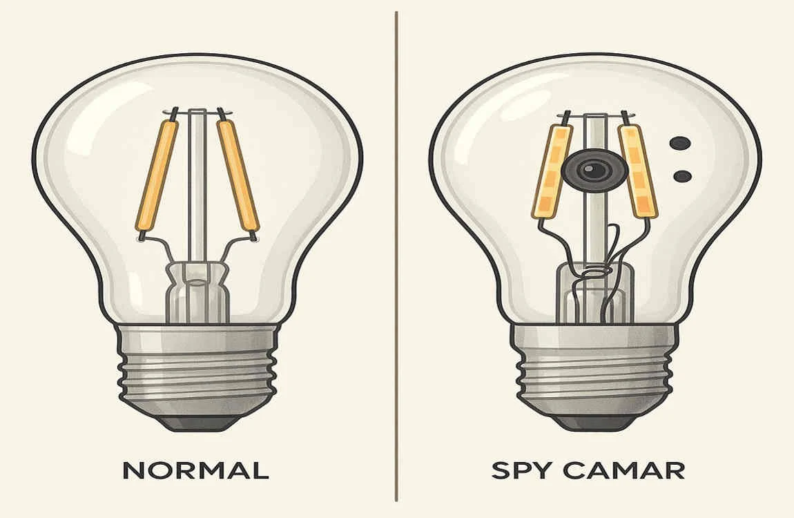 how to tell if a light bulb is a camera
