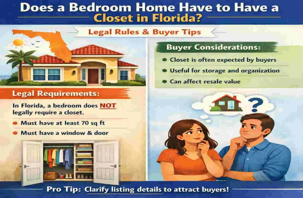 Does a Bedroom Home Have to Have a Closet in Florida? Legal Rules & Buyer Tips