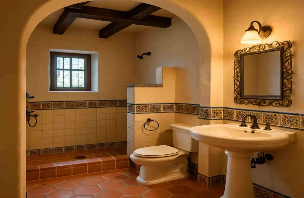 where is the bathroom in spanish house