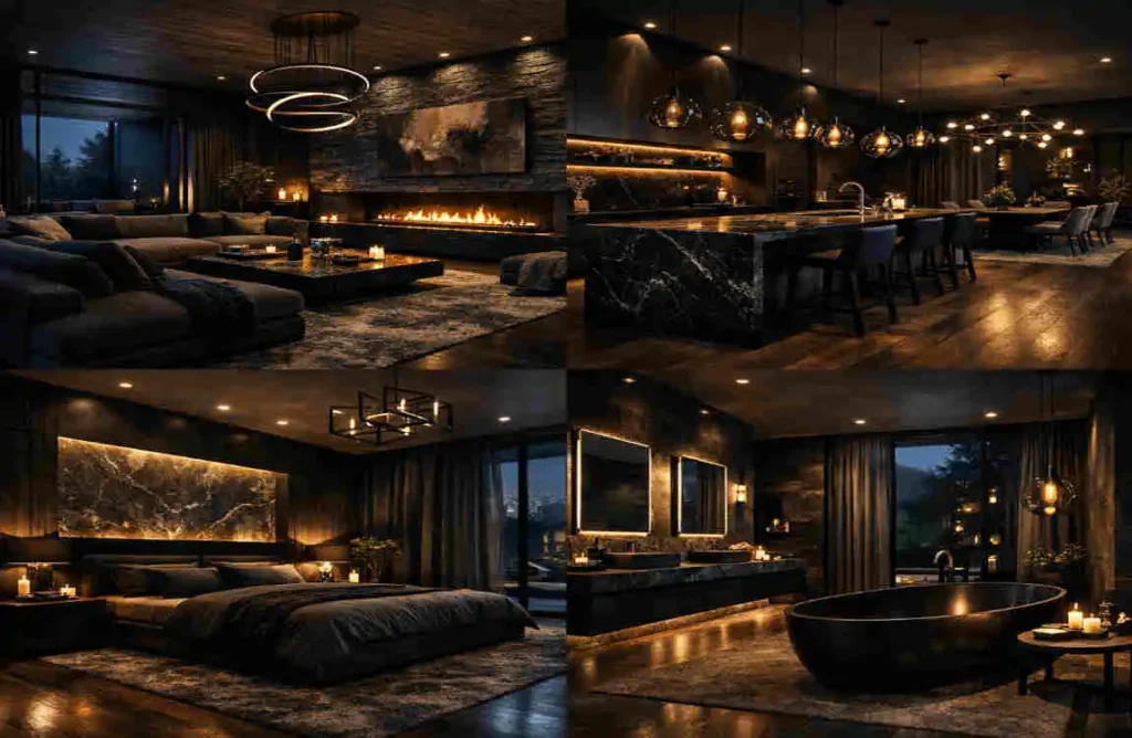 Dark Modern House Interiors: Moody Luxe Trends for Bold, Cozy Homes