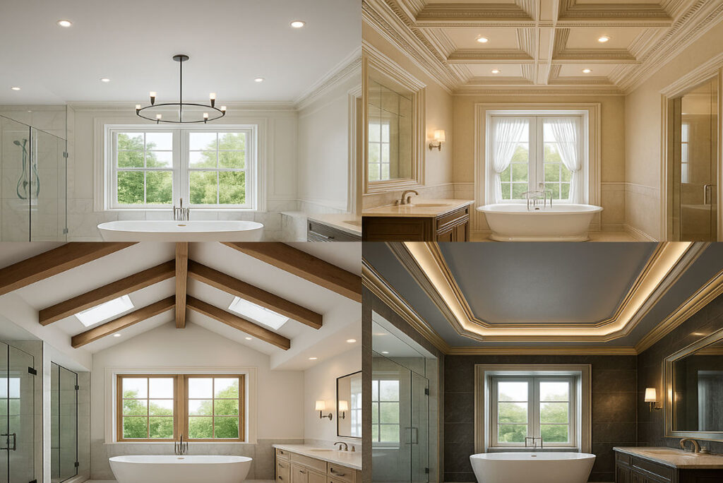 types of house bathroom ceilings
