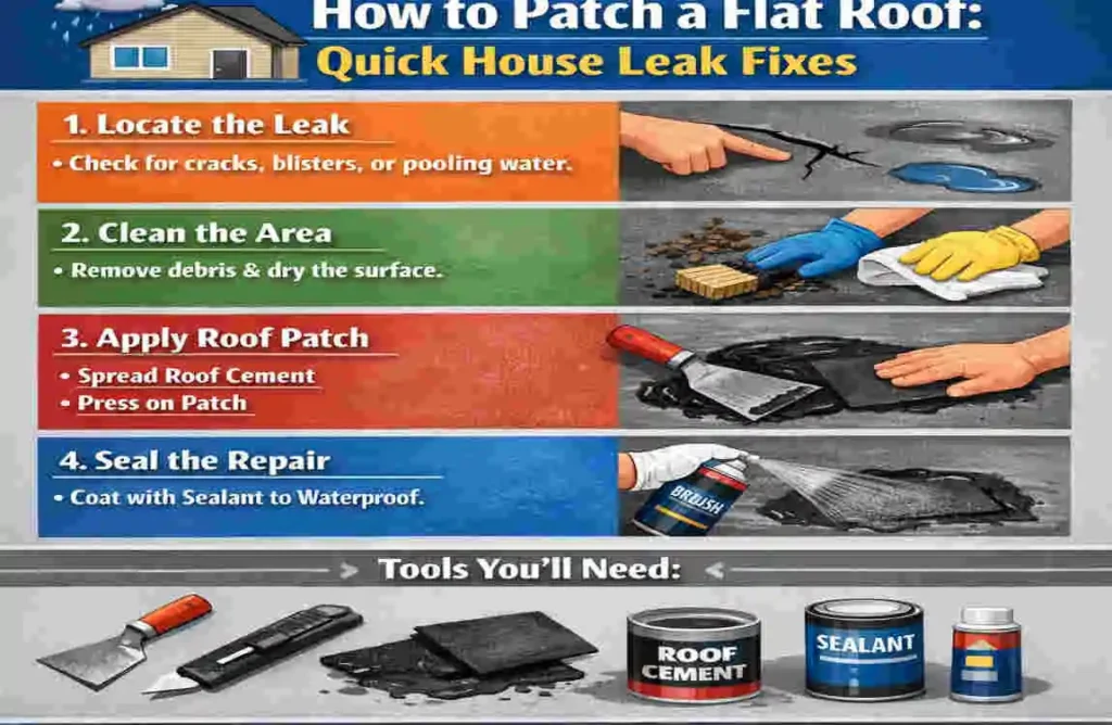 How to Patch a Flat Roof: Quick House Leak Fixes
