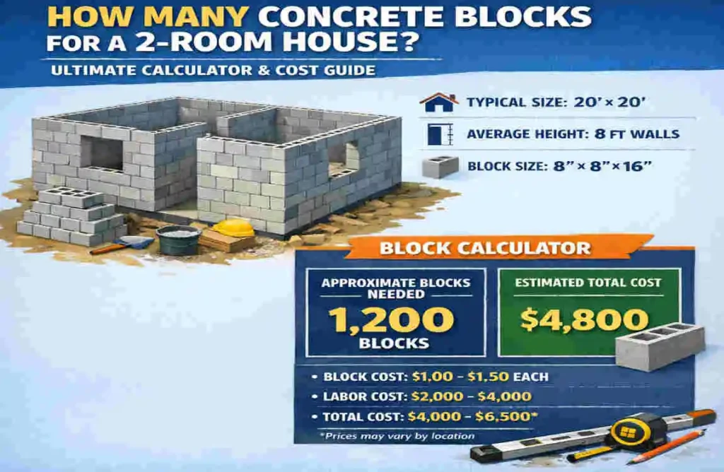 How Many Concrete Blocks for a 2-Room House? Ultimate Calculator & Cost Guide