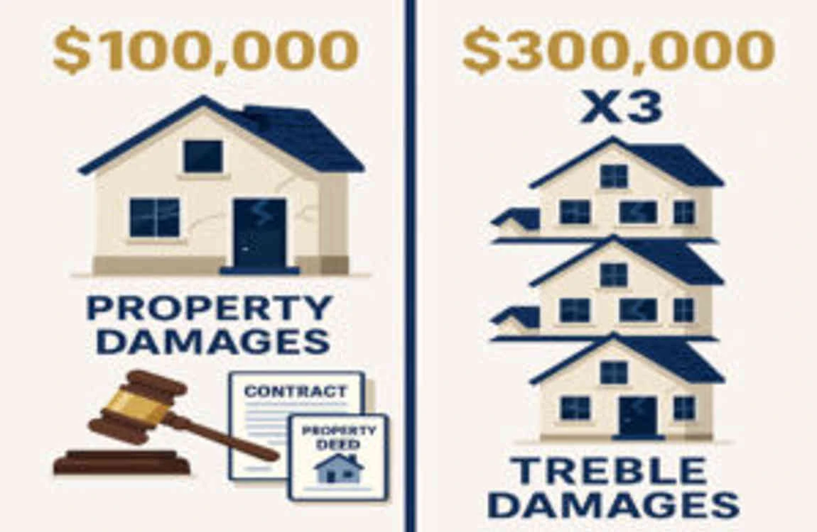 what are treble damages in house real estate