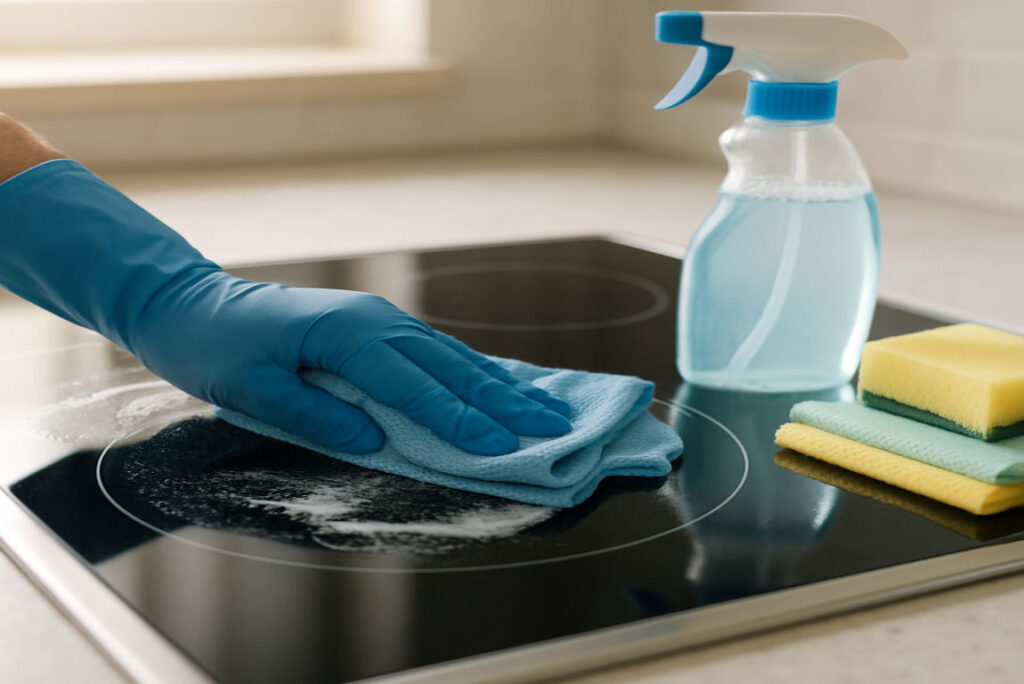 how to house clean stainless steel hob