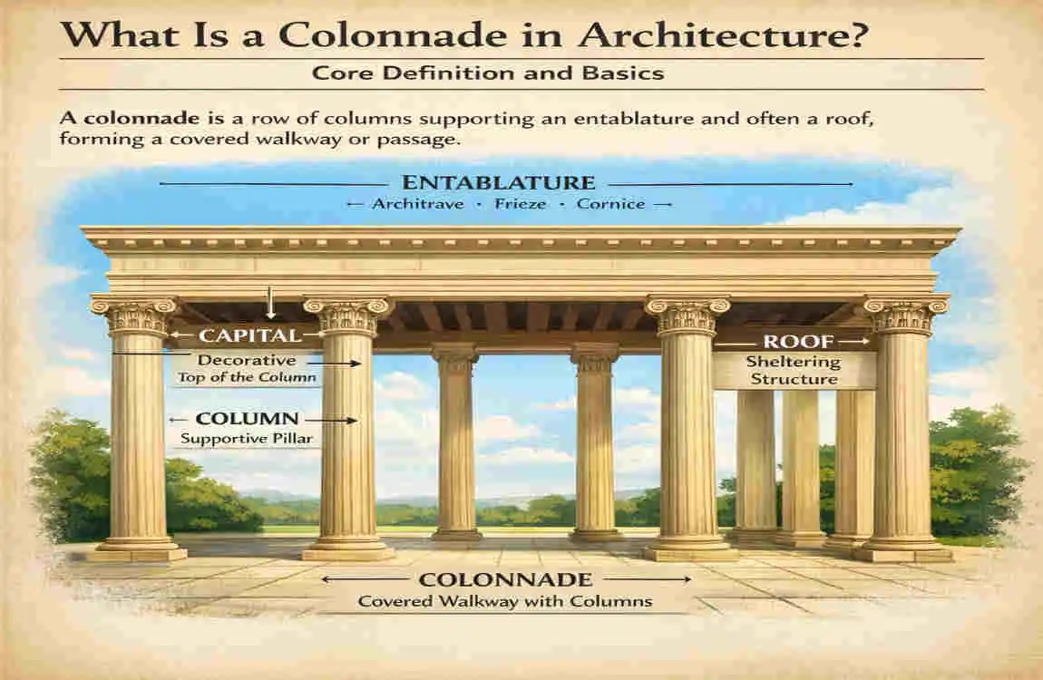 What Is a Colonnade in Architecture? Essential Guide with History and Modern House