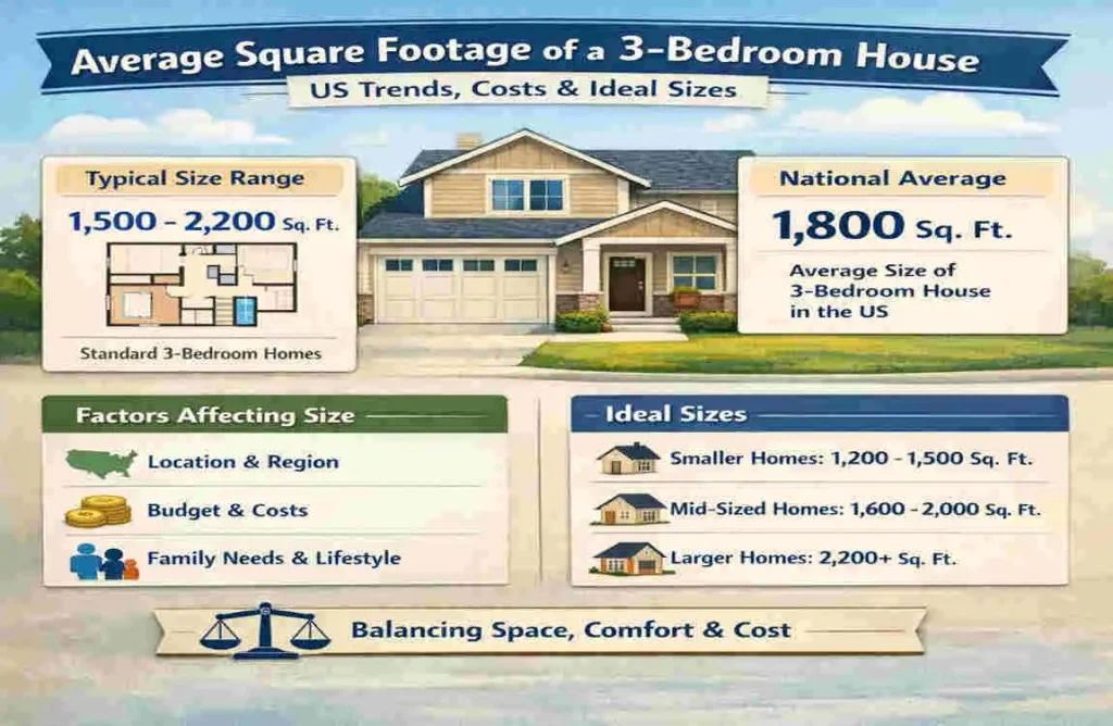 Average Square Footage of a 3-Bedroom House: US Trends, Costs & Ideal Sizes