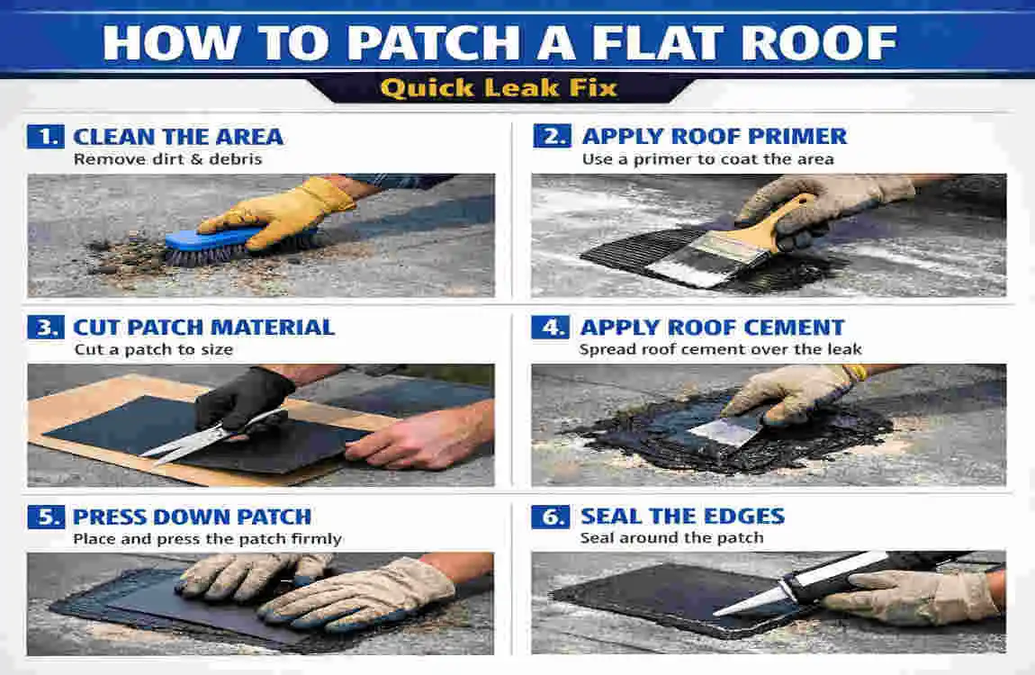 How to Patch a Flat Roof: Quick House Leak Fixes