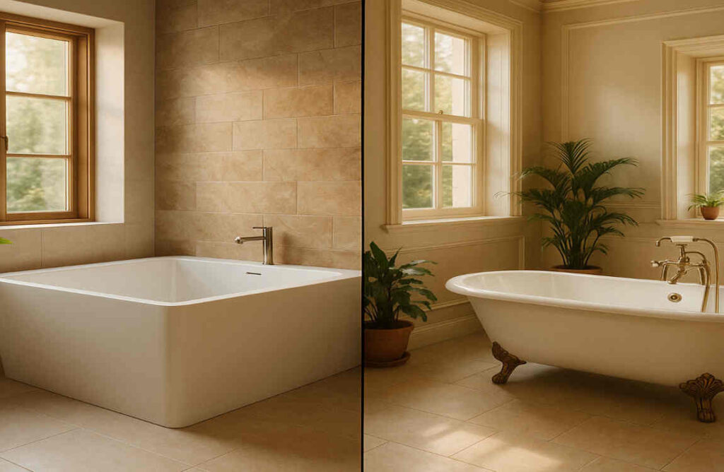 soaking tub vs garden tub home