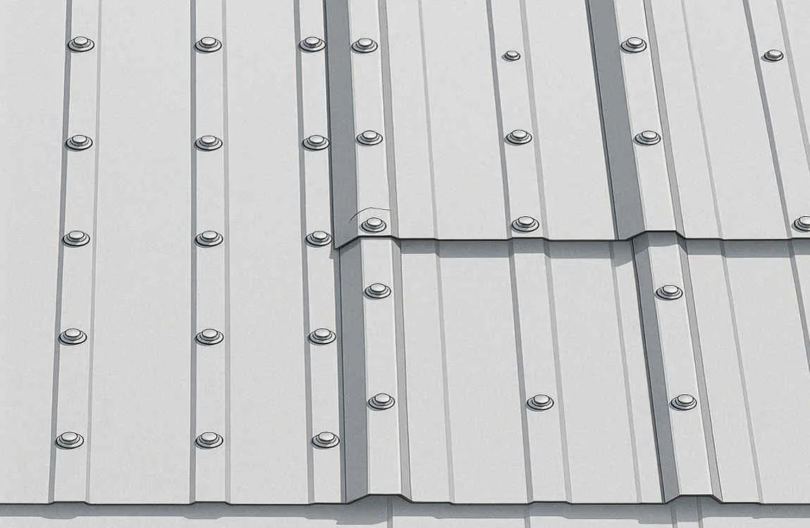 screw pattern for house metal roofing