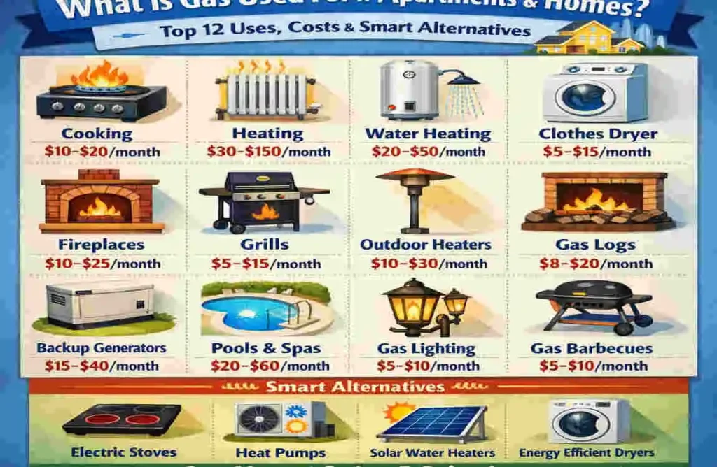 What Is Gas Used For in Apartments & Homes? Top 12 Uses, Costs & Smart Alternatives What Is Gas Used For in Apartments & Homes? Top 12 Uses, Costs & Smart Alternatives