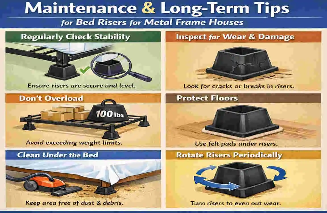 Can Bed Risers House Metal Frame Bedroom