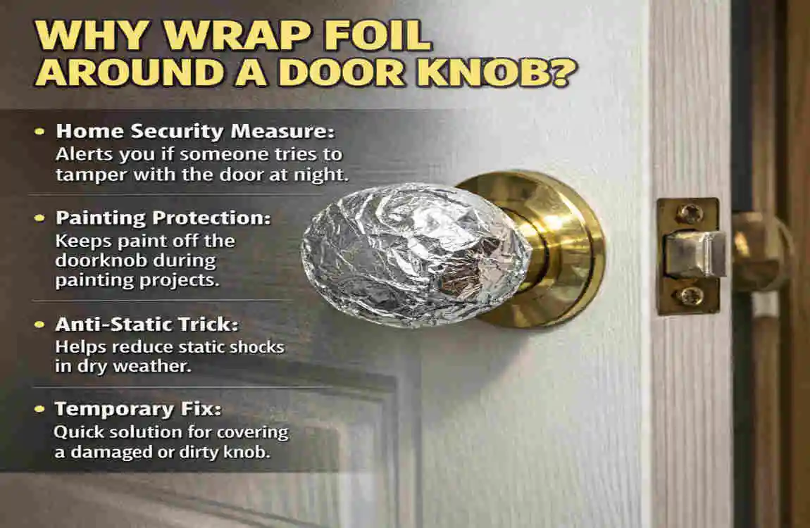 Why Wrap Foil Around Door Knobs? Genius House Hack Revealed