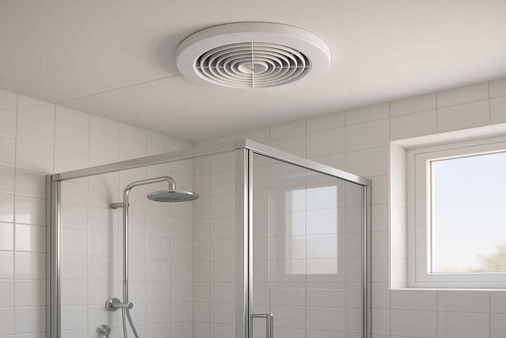 where to put extractor fan in bathroom