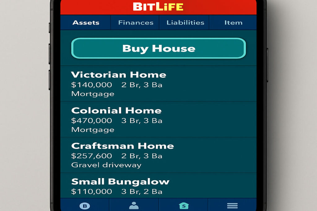 how to buy a house in bitlife