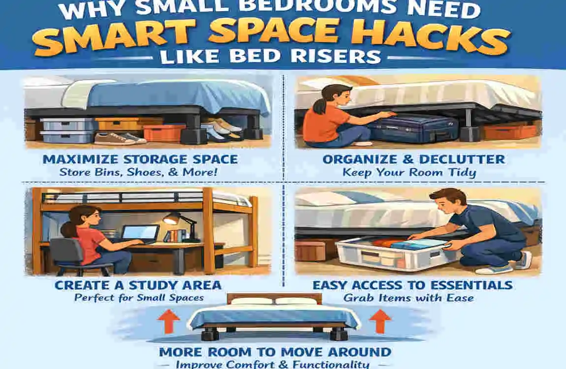 Can Bed Risers House with Metal Frame Transform Your Small Bedroom?
