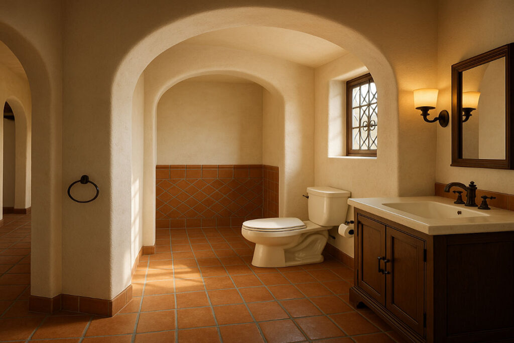 where is the bathroom in spanish house