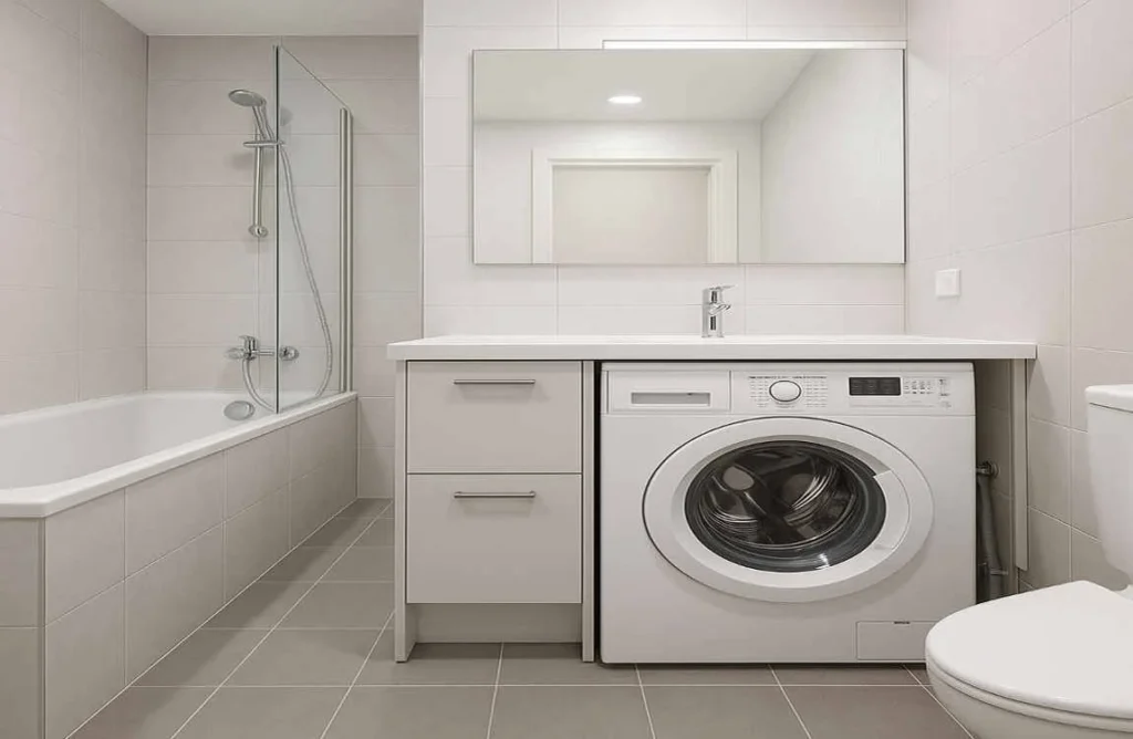 can i put washing machine in house bathroom