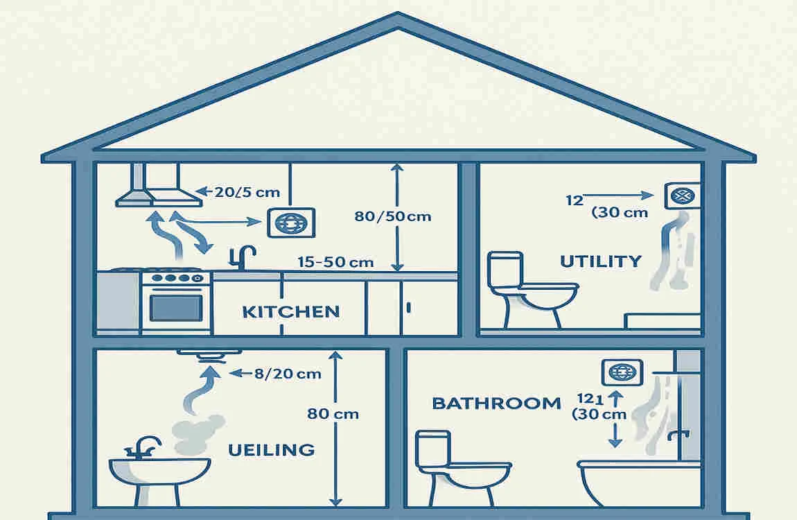 where to put extractor fan in bathroom