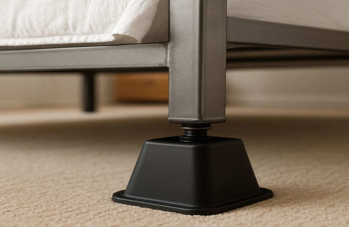 can you use bed risers house with metal frame